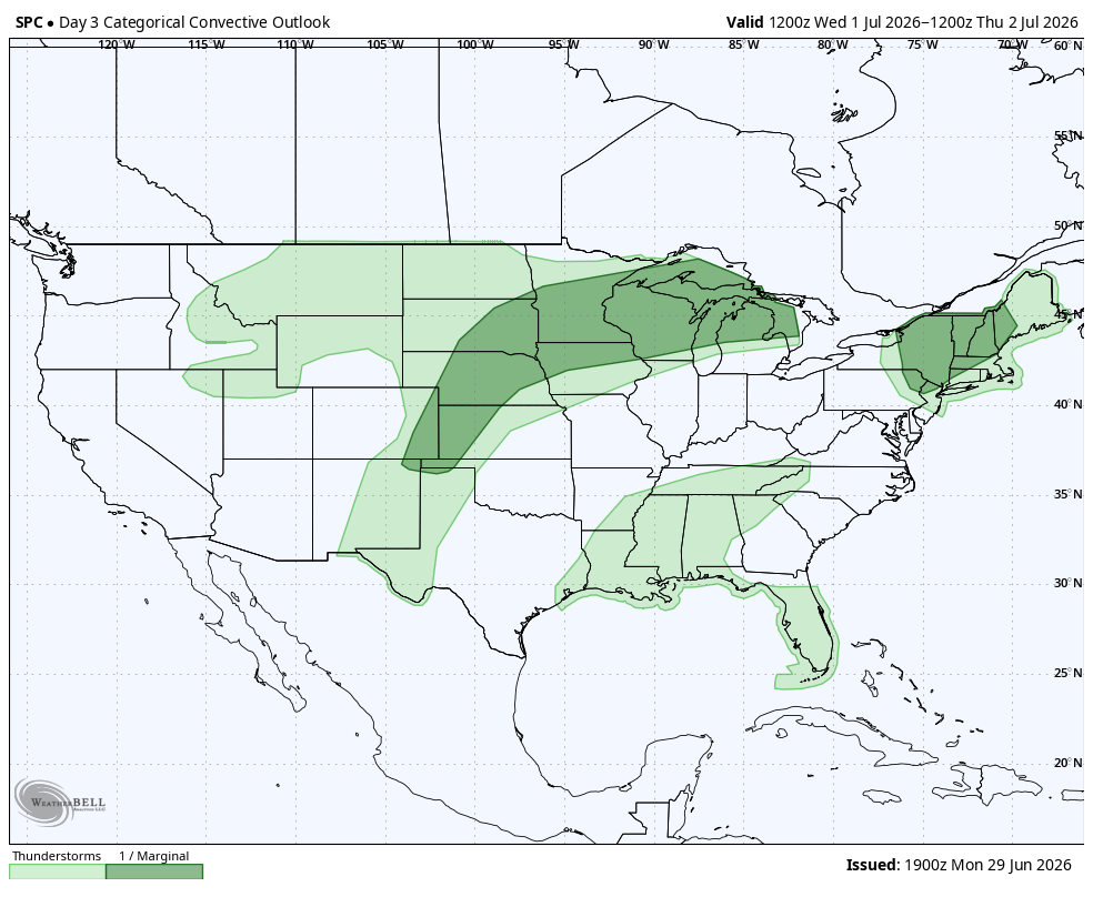Wednesday's Severe Weather Outlook